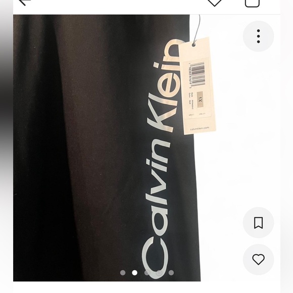 Calvin Klein Women's Black Athletic Shorts with White Logo - Picture 6 of 6